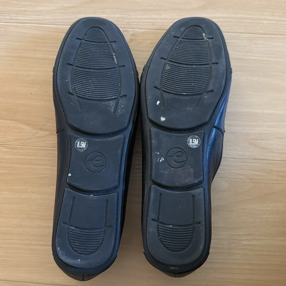 EASY SPIRIT WOMENS BLACK LEATHER BRANDI SLIP ON CASUAL SHOE LIGHTWEIGHT SIZE 8.5